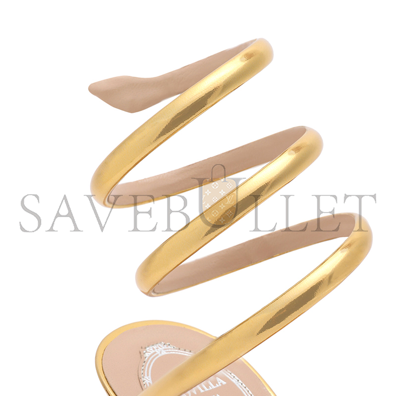 RENÉ CAOVILLA CLEO METALLIC GOLD SANDAL 105 C12351 RENÉ CAOVILLA CLEO METALLIC GOLD SANDAL 105 C12351
